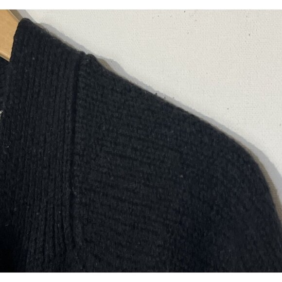 VINCE Black Wool Blend Short Sleeve Knit Open Cardigan Sweater - Picture 10 of 11